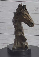 Abstract Horse Bust Bronze Sculpture Modern Art 12" x 9"