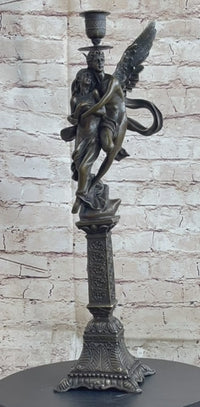 Solid Bronze Sculpture Angel 'Psyche and Eros' Cupid