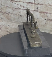 Abstract Cat Bronze Sculpture by Alberto Giacometti 6" x 15"