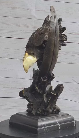 Abstract Eagle Bust w/ Talon and Feather Bronze 15" x 11"