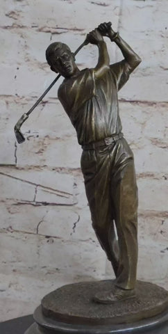 12'' Bronze Vintage Golfer Trophy Bobby Jones Sculpture SALE