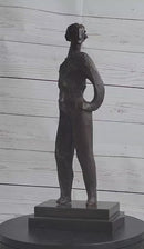 Abstract Surreal Female Figure Bronze Sculpture Salvador Dali 16"