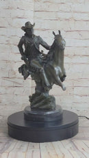 Abstract Modern Art Kamiko Outlaw Cowboy Horse Gun Bronze Sculpture