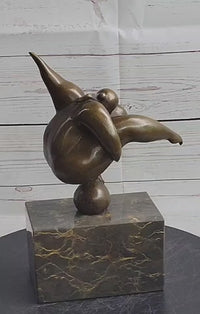 Abstract Curvy BBW Woman Balancing on Ball Bronze 11" x 7"