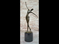 Abstract Modern Art Mid Century Dancer Bronze Sculpture by Milo