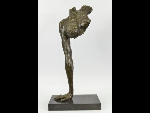 Abstract Nude Female Form: Contemporary Bronze Sculpture of Strength and Grace