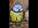 Canary Birds Wall Mount Oil Painting on Metal Canvas