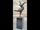 Abstract Curvy Nude Female Figure Dancer on Marble Base by Milo