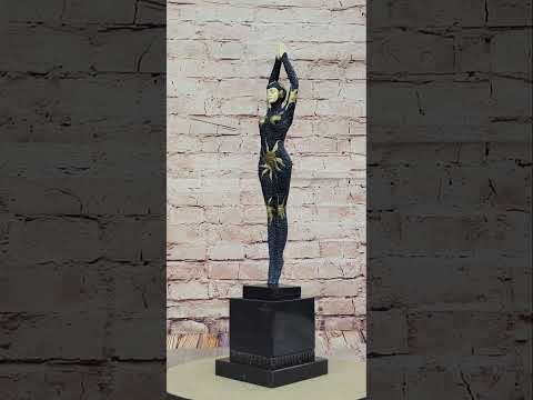 Abstract Art Deco Bronze Figure by Chiparus with Gold Accents