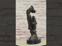 Abstract Art Nouveau Bronze Sculpture of Woman Dancing by Vitaleh