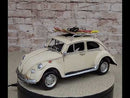 1957 White VW Beetle With Skiing Board Home Office