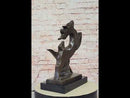Abstract Bronze Deer – Modern Wildlife Art on Marble Base