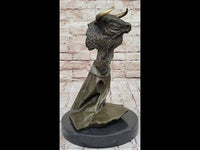 Abstract Bull Monument Bronze Sculpture