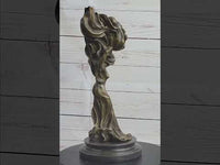 Abstract Surreal Female Figure with Windy Dress