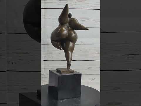 Abstract Bronze Full Figure Curvy Nude Female Sculpture Statue Fertility Boteroism