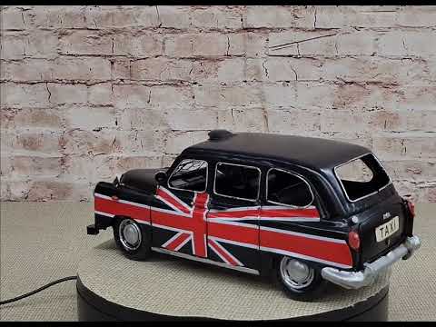 1966 Black London Taxi 1:12 Scale Model Car Artwork