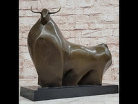 Abstract Bronze Metal Spanish Bull Sculpture Fernando Botero
