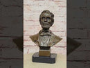 Abraham Lincoln Bronze Bust Sculpture on Marble Base 10" x 7"