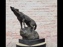 Abstract Crude Impressionist Horse Bronze Sculpture Signed