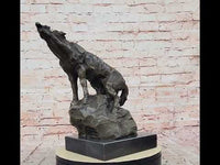 Abstract Crude Impressionist Horse Bronze Sculpture Signed
