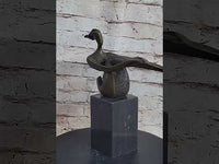 Abstract Bronze Sculpture of Sitting Girl Yoga Plank 11.5" x 12.5"